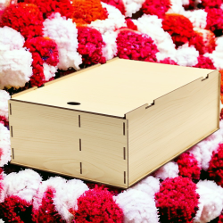 Подарочная коробка ламинированная с 2 отделениями из HDF 35,5*23,4*12,5 см / Удобная и прочная